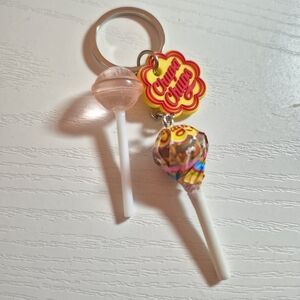 Pink & Multicolor Lollipop Keychain